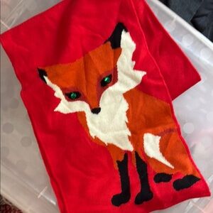 Kate Spade Red Fox Scarf